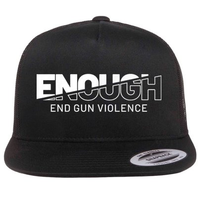 Enough End Gun Violence No Gun Awareness Day Wear Orange Flatbill Hat