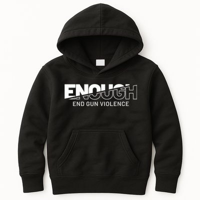 Enough End Gun Violence No Gun Awareness Day Wear Orange Kids Hoodie