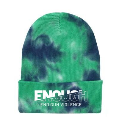 Enough End Gun Violence No Gun Awareness Day Wear Orange Tie Dye 12in Knit Beanie