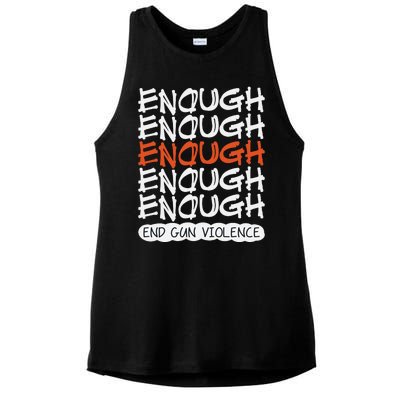 Enough End Gun Violence Orange Shirt Day Ladies PosiCharge Tri-Blend Wicking Tank