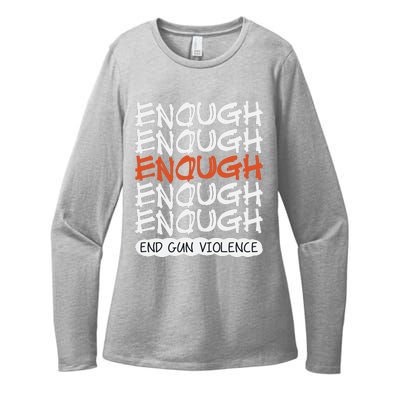 Enough End Gun Violence Orange Shirt Day Womens CVC Long Sleeve Shirt