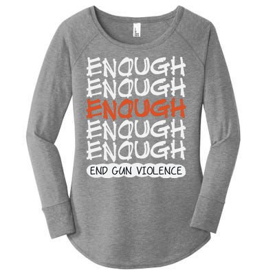 Enough End Gun Violence Orange Shirt Day Women's Perfect Tri Tunic Long Sleeve Shirt