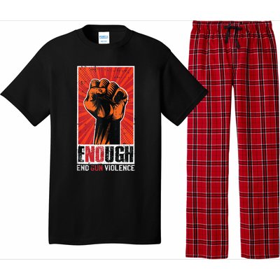 Enough End Gun Violence Awareness Anti Gun Activist Design Pajama Set