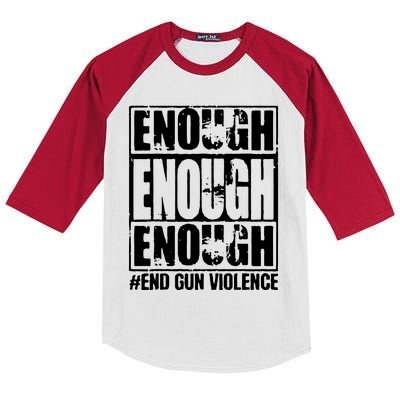 Enough End Gun Violence No Gun Wear Orange Strop Gun Violence Kids Colorblock Raglan Jersey