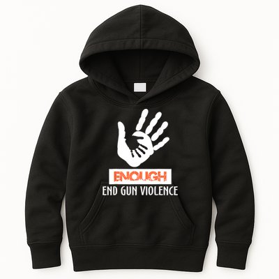 Enough End Gun Violence No Gun Awareness Day Wear Orange Kids Hoodie