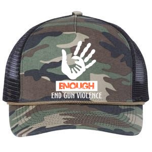 Enough End Gun Violence No Gun Awareness Day Wear Orange Retro Rope Trucker Hat Cap