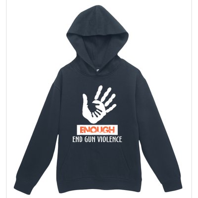 Enough End Gun Violence No Gun Awareness Day Wear Orange Urban Pullover Hoodie