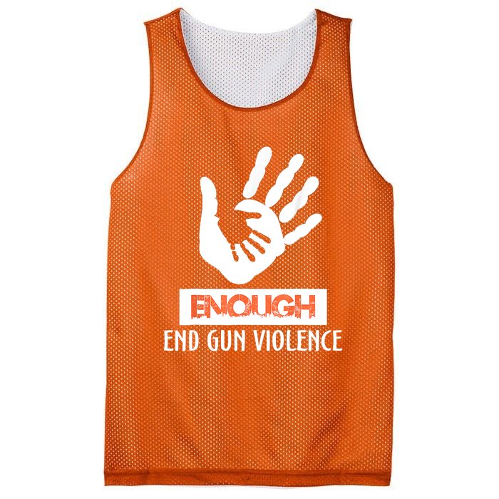 Enough End Gun Violence No Gun Awareness Day Wear Orange Mesh Reversible Basketball Jersey Tank