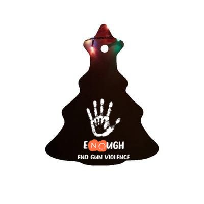 Enough End Gun Violence No Gun Anti Violence No Gun Ceramic Tree Ornament