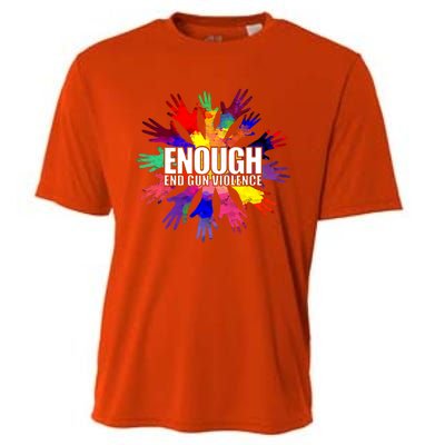 Enough End Gun Violence No Gun Awareness Day Cooling Performance Crew T-Shirt