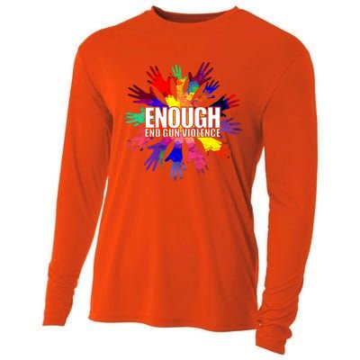 Enough End Gun Violence No Gun Awareness Day Cooling Performance Long Sleeve Crew