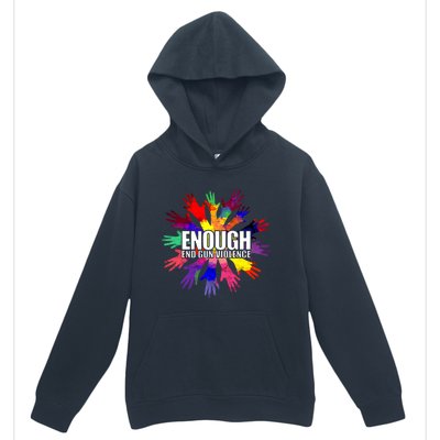 Enough End Gun Violence No Gun Awareness Day Urban Pullover Hoodie