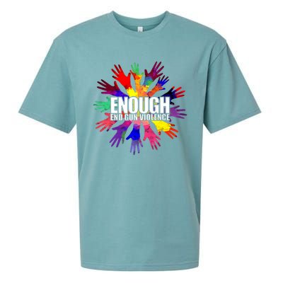 Enough End Gun Violence No Gun Awareness Day Sueded Cloud Jersey T-Shirt