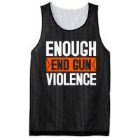 Enough End Gun Violence Wear Orange Anti Violence Mesh Reversible Basketball Jersey Tank