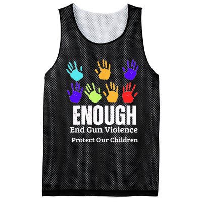 Enough End Gun Violence Protect Our Children Wear Orange Mesh Reversible Basketball Jersey Tank