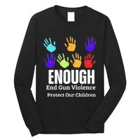 Enough End Gun Violence Protect Our Children Wear Orange Long Sleeve Shirt