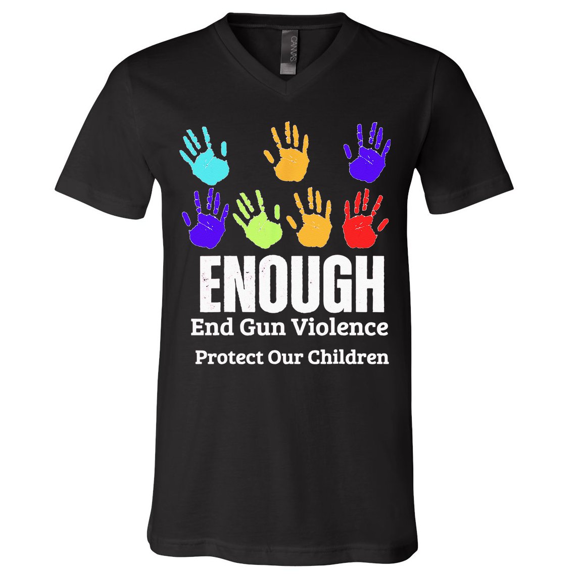 Enough End Gun Violence Protect Our Children Wear Orange V-Neck T-Shirt