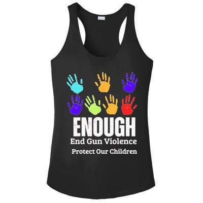 Enough End Gun Violence Protect Our Children Wear Orange Ladies PosiCharge Competitor Racerback Tank