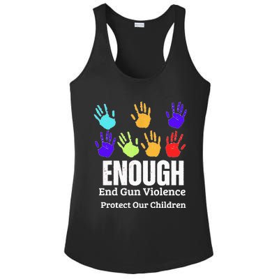 Enough End Gun Violence Protect Our Children Wear Orange Ladies PosiCharge Competitor Racerback Tank