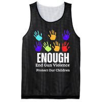 Enough End Gun Violence Protect Our Children Wear Orange Mesh Reversible Basketball Jersey Tank