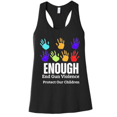 Enough End Gun Violence Protect Our Children Wear Orange Women's Racerback Tank