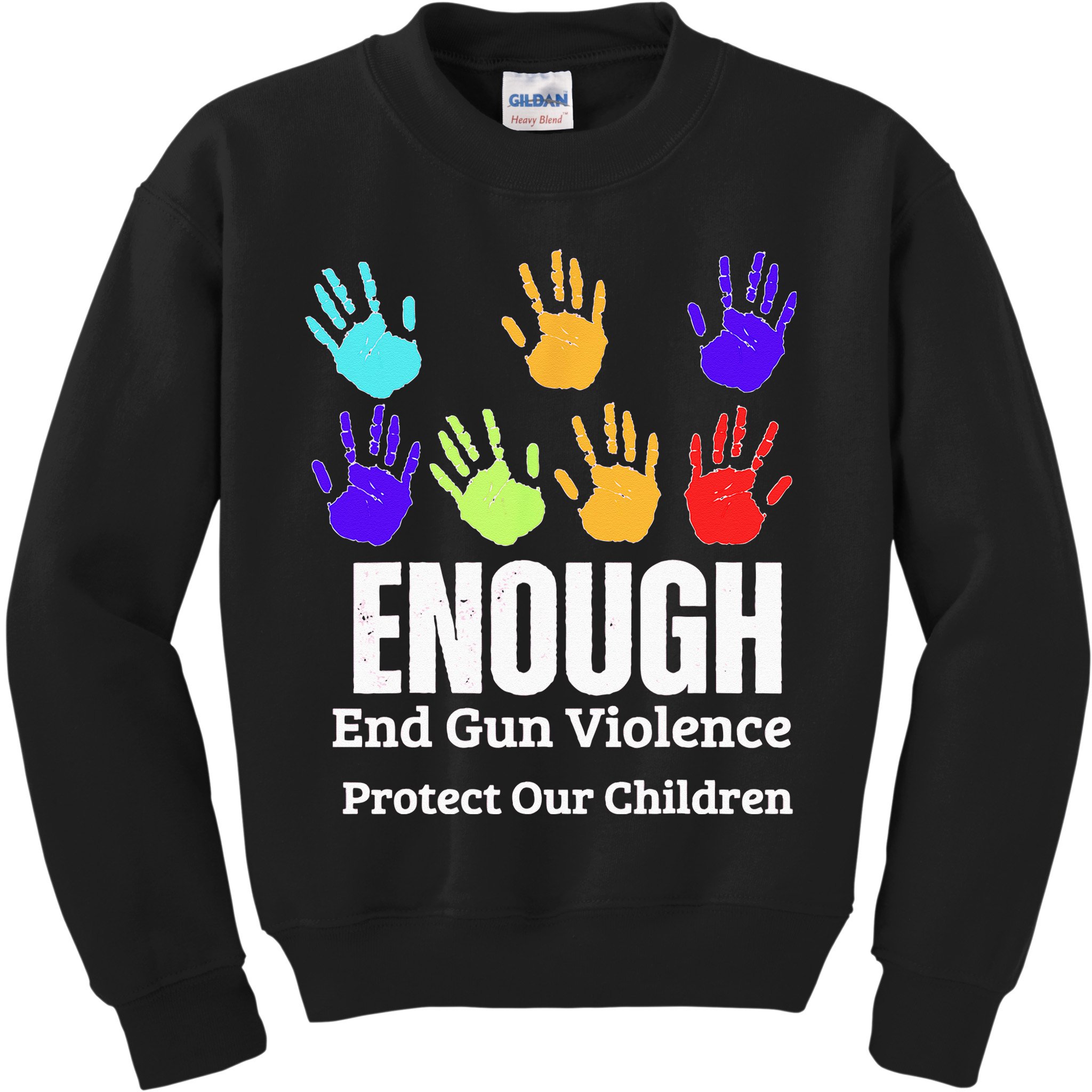 Enough End Gun Violence Protect Our Children Wear Orange Kids Sweatshirt