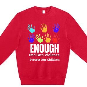 Enough End Gun Violence Protect Our Children Wear Orange Premium Crewneck Sweatshirt