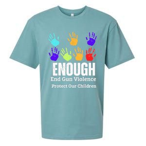 Enough End Gun Violence Protect Our Children Wear Orange Sueded Cloud Jersey T-Shirt