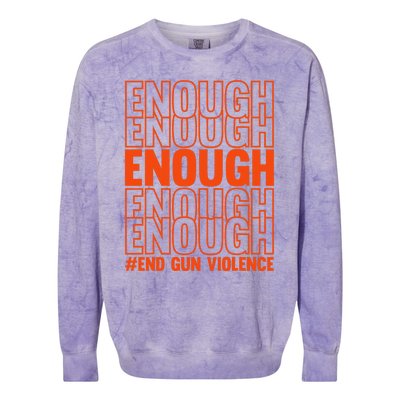 Enough End Gun Violence Protect Our Children Orange Mom Dad Colorblast Crewneck Sweatshirt