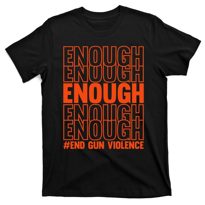 Enough End Gun Violence Protect Our Children Orange Mom Dad T-Shirt