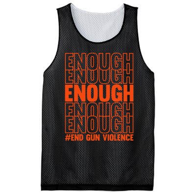 Enough End Gun Violence Protect Our Children Orange Mom Dad Mesh Reversible Basketball Jersey Tank