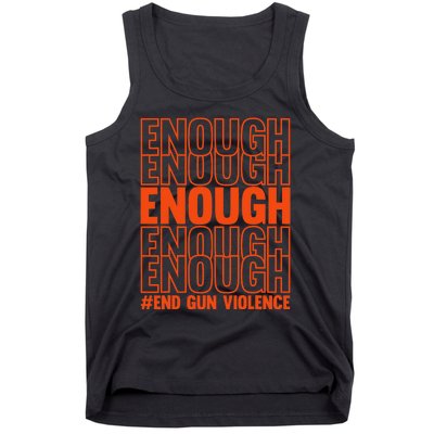 Enough End Gun Violence Protect Our Children Orange Mom Dad Tank Top