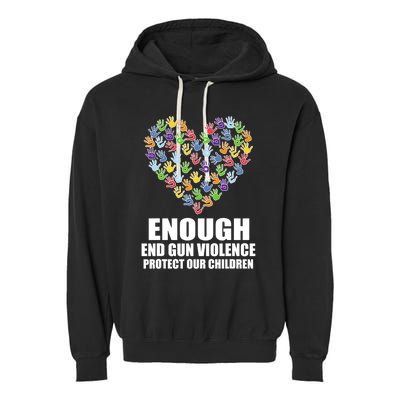 Enough End Gun Violence Protect Our Children In June We Wear Orange Garment-Dyed Fleece Hoodie