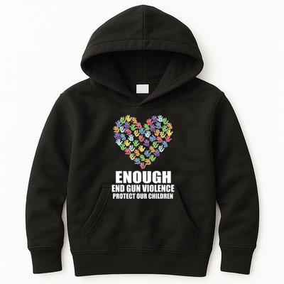 Enough End Gun Violence Protect Our Children In June We Wear Orange Kids Hoodie