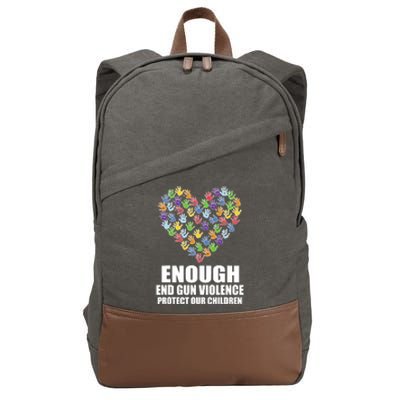 Enough End Gun Violence Protect Our Children In June We Wear Orange Cotton Canvas Backpack