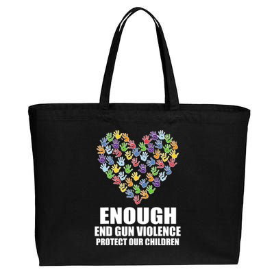 Enough End Gun Violence Protect Our Children In June We Wear Orange Cotton Canvas Jumbo Tote