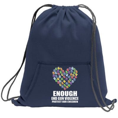 Enough End Gun Violence Protect Our Children In June We Wear Orange Sweatshirt Cinch Pack Bag