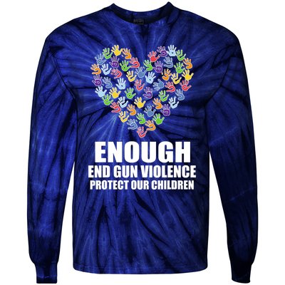 Enough End Gun Violence Protect Our Children In June We Wear Orange Tie-Dye Long Sleeve Shirt