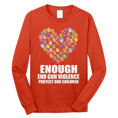 Enough End Gun Violence Protect Our Children In June We Wear Orange Long Sleeve Shirt