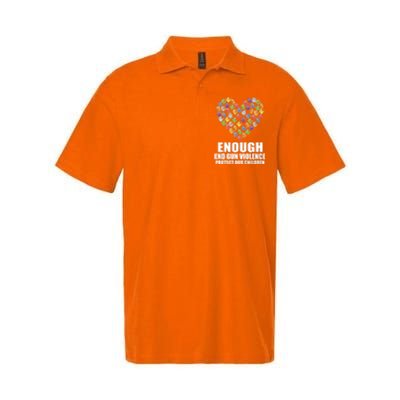 Enough End Gun Violence Protect Our Children In June We Wear Orange Softstyle Adult Sport Polo