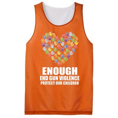 Enough End Gun Violence Protect Our Children In June We Wear Orange Mesh Reversible Basketball Jersey Tank