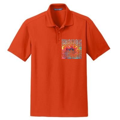 Enough End Gun Violence Awareness Day Wear Orange Dry Zone Grid Polo