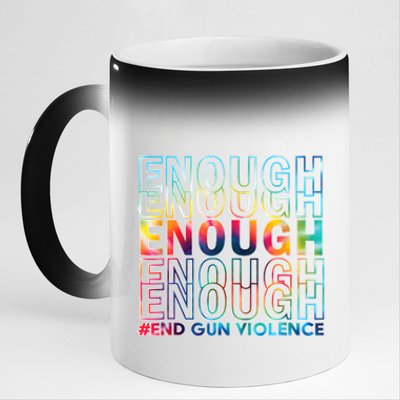 Enough End Gun Violence Awareness Day Wear Orange 11oz Black Color Changing Mug