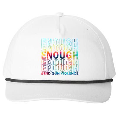 Enough End Gun Violence Awareness Day Wear Orange Snapback Five-Panel Rope Hat