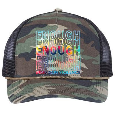 Enough End Gun Violence Awareness Day Wear Orange Retro Rope Trucker Hat Cap