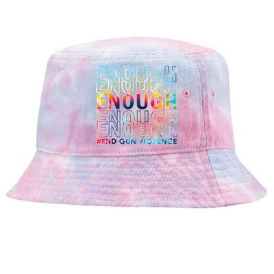 Enough End Gun Violence Awareness Day Wear Orange Tie-Dyed Bucket Hat