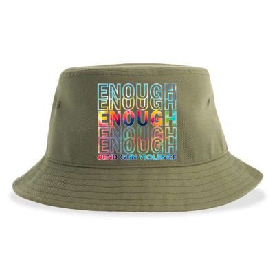 Enough End Gun Violence Awareness Day Wear Orange Sustainable Bucket Hat