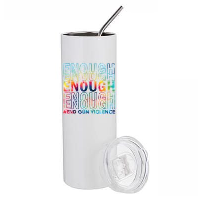 Enough End Gun Violence Awareness Day Wear Orange Stainless Steel Tumbler