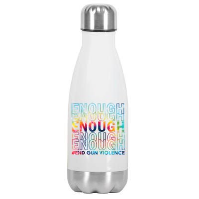 Enough End Gun Violence Awareness Day Wear Orange Stainless Steel Insulated Water Bottle