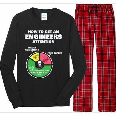 Engineer Engineering Gifts How To Get Engineers Attention Long Sleeve Pajama Set